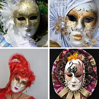 Belo Masko,12Pcs Halloween Poln Obraz Masko Prazno DIY Masko Ples Cosplay Stranka Navaden Maškarada Papir Masko za Dekoriranje