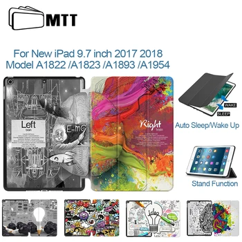 MTT Tablični Primeru Za iPad z 9.7 palčni 2017 2018 Slim PU Usnje Magnetni Flip Smart Zaščitna funda Coque a1822 a1823 a1893 a1954