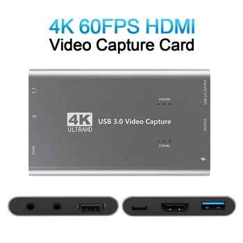 HD USB 3.0 Zajemanje Kartico za Zajemanje HDMI Video Live Streaming HDMI USB 3.0 4K60HZ Zajemanje Kartico UVC YUV422