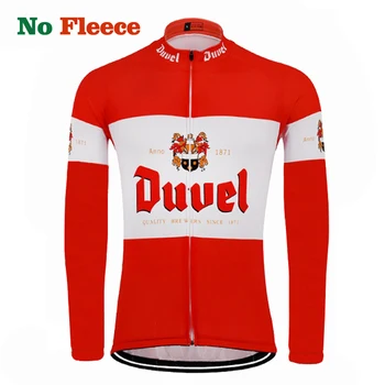 2019 NOVIH Moških Toplotne long sleeve kolesarjenje Jersey rdeča majica kolesarska oblačila Zimski Flis & št Runo / pivo, bike wear
