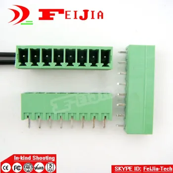 Brezplačna dostava (100 kozarcev/veliko) 15EDGK-3.81-8P + 15EDGVC-3.81-8P Naravnost Pin Vijak Terminal Blok Priključek Plug tip ŠT.1