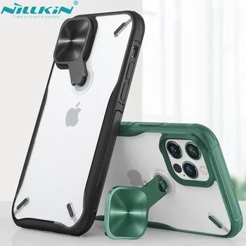 Za iPhone 12 Pro Max Primeru,NILLKIN Kamere zaščitni Pokrov za Stojalo Primeru Za iPhone 12 Mini PC+TPU Materiala, Telefona Primeru za iPhone12