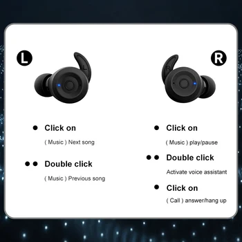 KUULAA Bluetooth Slušalke 5.0 TWS Brezžični Headphons Slušalke Šport Čepkov 3D Stereo Gaming Slušalke Z Mikrofonom Polnjenje Box