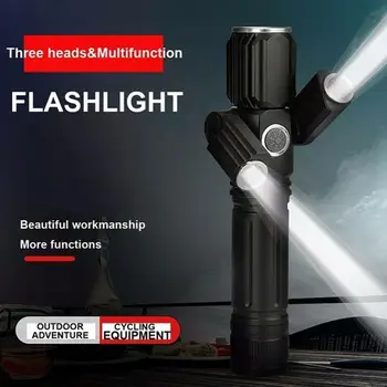Izposoja Svetlobe L2/T6 USB Polnilne 1200mAh Kolo Svetlobe IPX5 vodoodporna LED Smerniki kot Moč Banke na Prostem, kolesarska Oprema