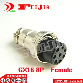 10set/paket 8 Pin 16 mm [posrebrene] Žice Plošča Priključek komplet GX16-8P Vtičnico+Plug,RS765 Letalstva vtič vmesnika za Brezplačno Nakupovanje