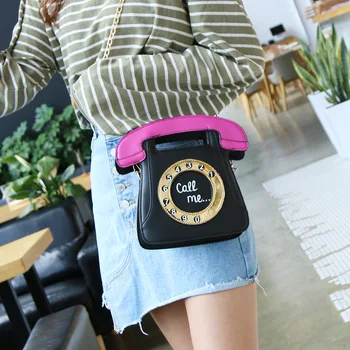 Ženske Torbice Nov Modni Telefon Slog Ustvarjalne Smešno Torba Osebno Phone Messenger Bag