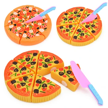 Otroška Kuhinja Pizza Hrane Rezanje Igrača Za Fante, Dekleta, Plastična Posoda se Pretvarjajo, da Igrajo Izobraževanja Otrok Komplet Kuhinja Igrača Darilo