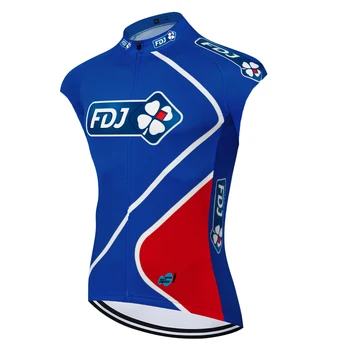 2021 FDJ windproof kolesarjenje dihanje poletje brez rokavov MTB Ropa Ciclismo windstopper maillot gilet kolesarski dres španiji za moške