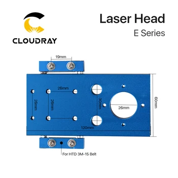 Cloudray E Serije CO2 Laser Glavo za Objektiv D20mm FL50.8 &/63.5 /101.6 mm Ogledalo 25 mm, za Lasersko Rezanje in Graviranje