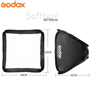 Godox 60*60cm Flash Difuzor Foto Studio Softbox Soft Box za Speedlite Bliskavica brez S-vrsta Nosilec Bowens Imetnika