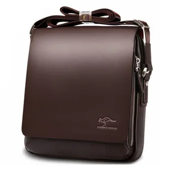 2019 Luksuzne blagovne Znamke Kenguru Moških Messenger Bag Mehko Usnje Rami moškega Kritje Letnik Crossbody vrečke človek Trdnih Potovalne torbe