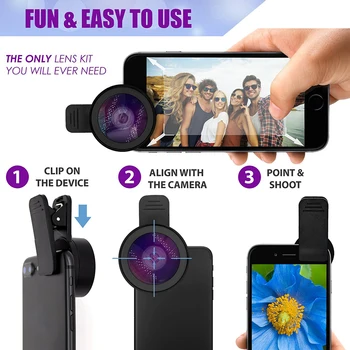APEXEL Telefona kit Objektiv 0.45 x Super širokokotni & 12,5 x Super Makro Objektiv HD Kamera Lentes za iPhone 6S 7 Xiaomi bolj mobilni telefon