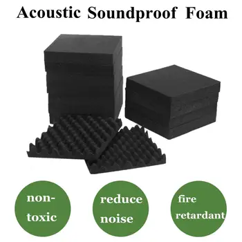 24PCS 300x300x40mm Akustične Pene Visoke Gostote Studio Soundproofing Pene Snemanje Soba Zaprta Absorpcije Zdravljenje Plošča