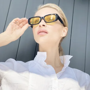 2020 Moda Letnik Pravokotnik Sončna Očala Ženske Moški Luksuzne Blagovne Znamke, Oblikovalec Modne Ozke Kvadratnih Očala Mačka Oči, Sončna Očala Lady
