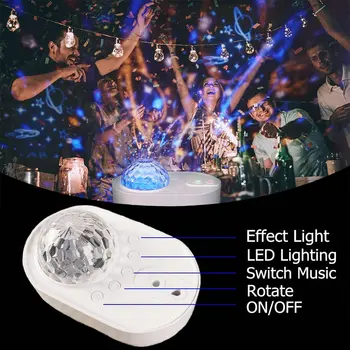 Barvita Zvezdnato Nebo Galaxy Projektor Noč Svetlobe Otrok Blueteeth USB Predvajalnik Glasbe Star Noč Lahka Romantična Projekcija Lučka za Darilo