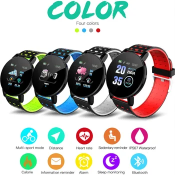 FXM 2020 119Plus Bluetooth Smart Watch Menes Watch Krvni Tlak Smartwatch Ženske Gledajo Šport Tracker WhatsApp Za Android Ios