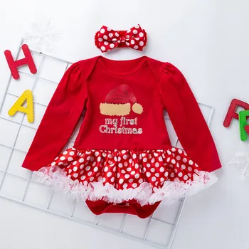 Baby Dekleta Božič Santa Noša Stranka Obleko Za Malčke Santa Noša Stranka Obleko 2 Leto Rojstni Dan Obleko