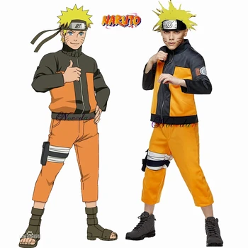 Anime Naruto Otroci Naruto Uzumaki enotno otrok Otroci Fant Fazi stranka oblačila Cosplay Halloween Kostumi Za Odrasle