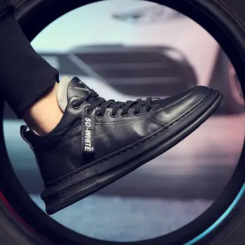 Dvigalo Čevlji za Moške Priložnostne Kravjega Usnja Superge Black Oblikovalec Čevljev Zapatos Elevadores Lofer Čevlji Človek Povečala Čevlji 2020