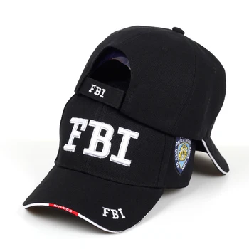 Novo FBI črke, vezene baseball kapa s šcitnikom moški ženske hip hop modo bombaž% oče klobuki na prostem dežnik klobuk nastavljiv športne kape