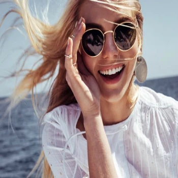 FENCHI sončna očala ženske polarizirana krog retro dizajn blagovne znamke sončna očala za dekle okulary lunette de soleil femme