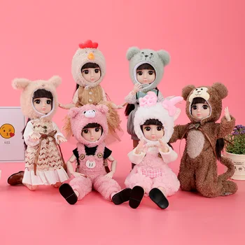 Nova Moda 32 cm 20 Zaporna Spojen Bjd Lutke Igrače Kitajski Zodiak Srčkan Živali Oblačila, ki Lutka Igrača za Dekleta Darilo