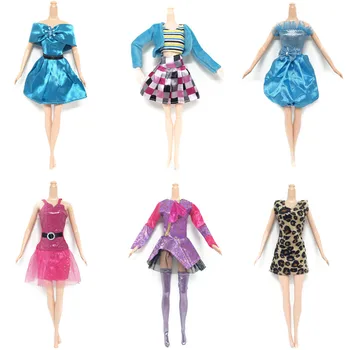 10 Kos Eleganten Modni Princesa Ročno izdelane Lutke Igrače, Obleke, Obleke Obleke, Oblačila, Pribor za Barbie Igrače Otrok Dekleta Darilo