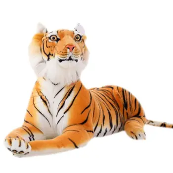 Mehko Polnjene Sumatran Tiger Plišastih Igrač Blazino Cartoon Živali Velik Vzorec Kawaii Lutka Bombaž Igrače L41D