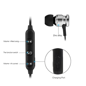 Bluetooth Slušalke Slušalke Brezžične Slušalke SweatProof Magnetni Šport Stereo Slušalka fone de ouvido za Mobilni Telefon xiaomi