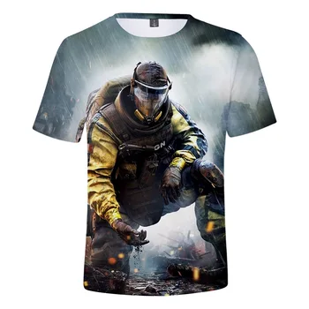 Mavrica Šest Sieg T-shirt 3D moški nove srajce unisex poletje fant tiskanja vrh za žensko svoboden ženska majica s kratkimi rokavi Tee ženske