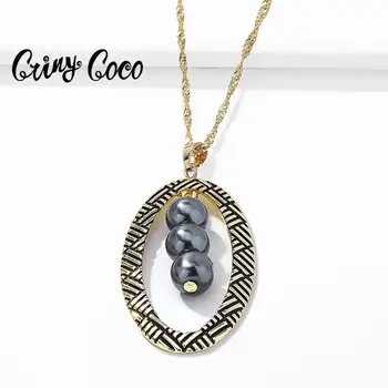 Cring Coco Moda Black Pearl Obesek Ogrlice Žensk 2020 Geometrijske Kroglice Choker Ogrlico, Obesek Za Ženske, Nakit, Dragulji,