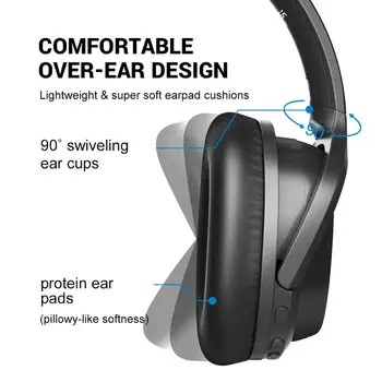 EKSA Brezžične Slušalke E5 5.0 Bluetooth Slušalke, Aktivni šumov Zložljive Brezžične Slušalke Z Mikrofonom 920mAh Za XIAOMI