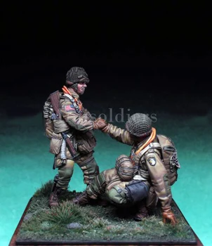 Unpainted Kit 1/35 Pozimi NAS Padalce vključuje 2 vojaki slika Zgodovinski Slika Smolo Kit
