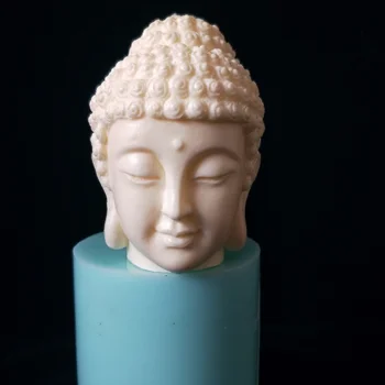 DIY 3D Buda Glavo ročno izdelan iz silikona, milo torto dekoracijo sveča plesni