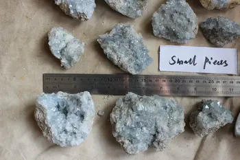 Naravnih Baby Blue Celestite Quartz Crystal Geode Gruče Točk ,Majhne Koščke ,Grobo Kamen Wholesales Cene , Brezplačna Dostava