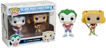 Izključno Funko pop Junakov: Joker [Plaži] & Harley Quinn 2 paket Vinil Številke Zbirateljske Model Igrače z Original Škatlo