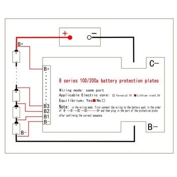 8 24V 100A Lifepo4 Baterije Protection Board UPS Energije Inverter BMS PCB Board z Bilanco-Vroče