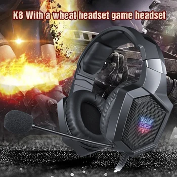 ONIKUMA K8 PS4 Gaming Slušalke čelade PC Stereo Gaming Slušalke z Mikrofonom, LED Lučka za Prenosni računalnik Tablični/Xbox En Igralec