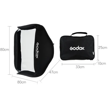 Godox 60 x 60 cm 80 x 80 cm Zložljiva Prenosna Bowens Gori Softbox Studio Strobe Flash Foto Reflektivni Softbox Difuzor