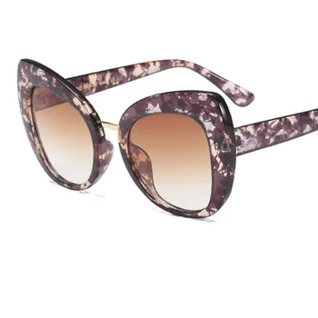 Mačka oči, sončna očala ženske 2019 letnik Velik okvir Gradient sončna očala za lepe ženske znane blagovne znamke cvet očala oculos UV400