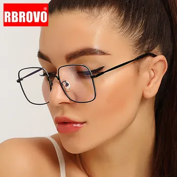 RBROVO 2021 Kvadratnih Retro Očala Okvir Ženske Luksuzni Očal Okvir za Ženske/Moške Jasno, Leče Očala Ženske Anti-modra svetloba Očala