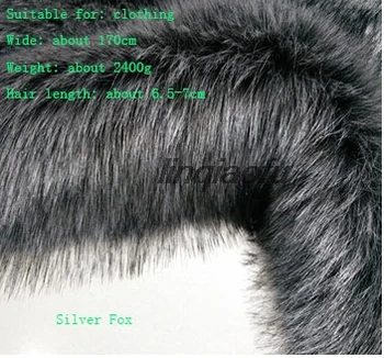 Visoko-kakovostni razred specializiranimi za umetno krzno, imitacija silver fox rjava fox oblačila plašč plišastih tkanine