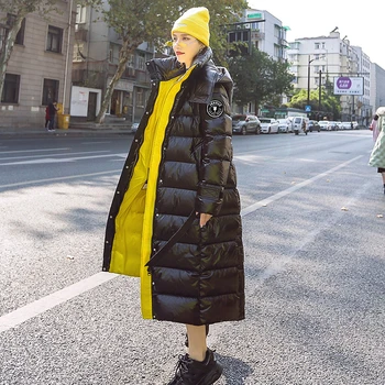 Visoko kakovostne zimske dolgo ženske plašč čipke-up navzdol bombažno jakno moda toplo ženski ulične hooded suknjič Debelo s pasom MY286
