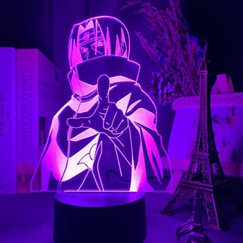 3D, Anime 16 Barv LED Noč Svetloba namizne Svetilke Dotik Daljinski upravljalnik Otroci Doma Spalnica Dekorativni Nighlight Xmas Darila