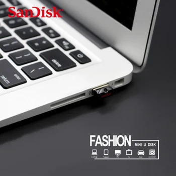 SanDisk bliskovni pogon pen drive black mini USB 8GB 16GB 32GB 64GB USB 2.0 pendrive USB flash drive Podporo Uradni Preverjanje