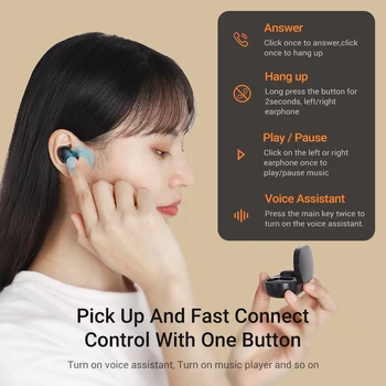 TOPK TWS Bluetooth Slušalke LED Zaslon Brezžične Slušalke Stereo Zvok, V Ušesu Šport Čepkov za Xiaomi Redmi Telefon