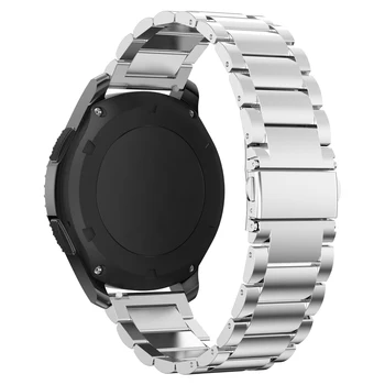 22 mm, iz nerjavnega steeel Watchband za Samsung Prestavi S3 Classic/S3 Frontier/galaxy watch 46mm Nastavljivo Zapestje Jermenček Vez Zapestnica