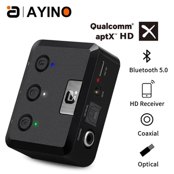 Brezžična tehnologija Bluetooth 5.0 HD Avdio Sprejemnik aptX HD ll Optični Koaksialni 3.5 mm Aux Glasbeni Sprejemnik Adapter za Avto Zvočniki MR235PRO