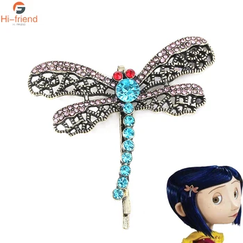 20Pcs Coraline & Skrivnost Vrata Coraline Dragonfly Lase Posnetek Queen Bee Hairwear Las Glavnik Broška Pin, Dekleta, Ženske, Nakit