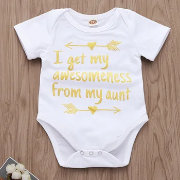 Smešno Baby Onesie 1. Rojstni dan Očka MAMA Črke Kratek Rokav Baby Bodysuits Bela Onesie 3 Mesece Newborn Baby Girl Obleke